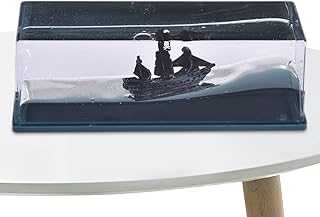Titanic Table Decor | Acrylic Cruise Ship Mode Fluid Drift Bottle - Black Pearl Pirate Ship Cruise Ship Fluid Drift Bottle Toy Birthday Gift Aezon
