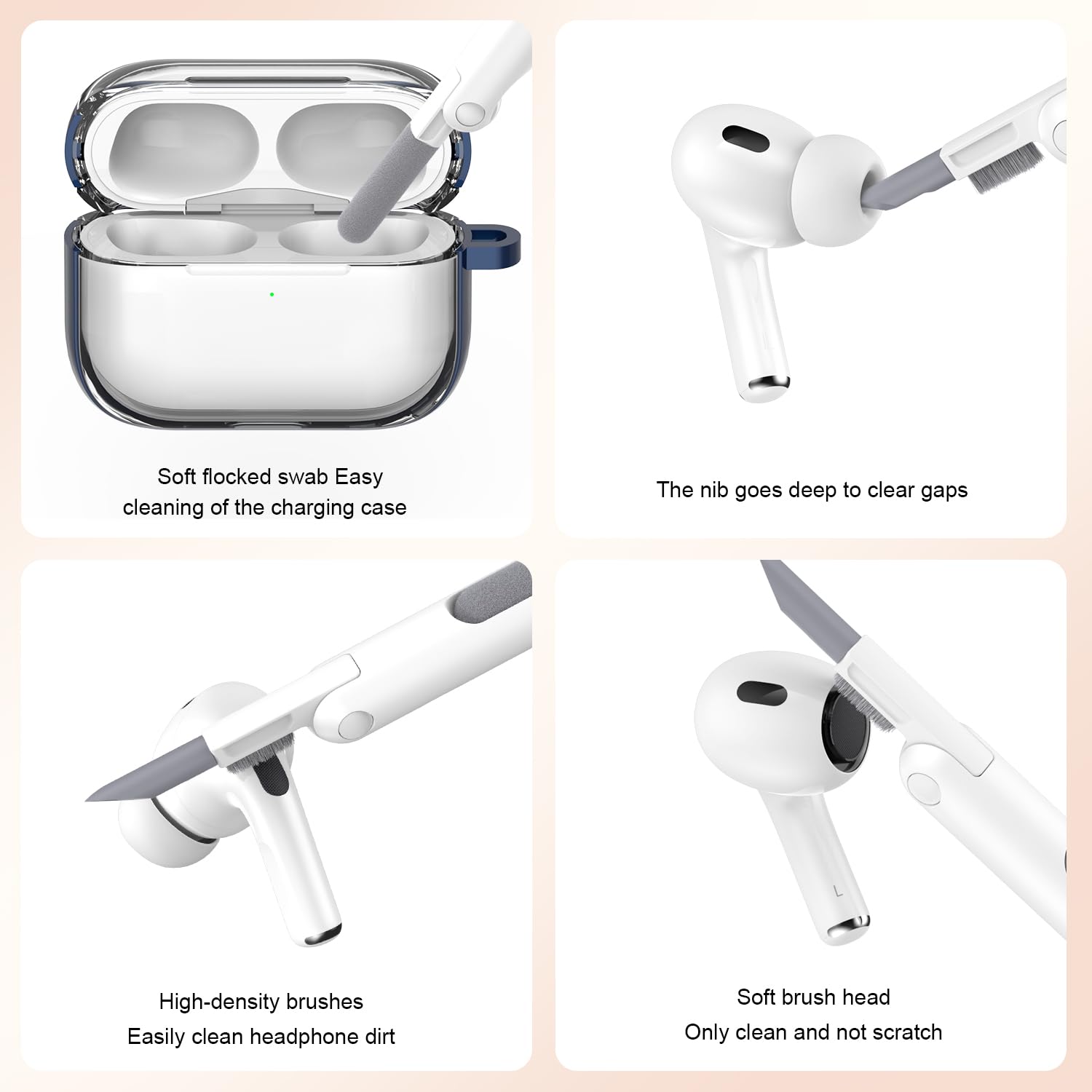 Amazon | MHYALUDO AirPods Pro ケース (2023/2022/2019、第 2/第 1