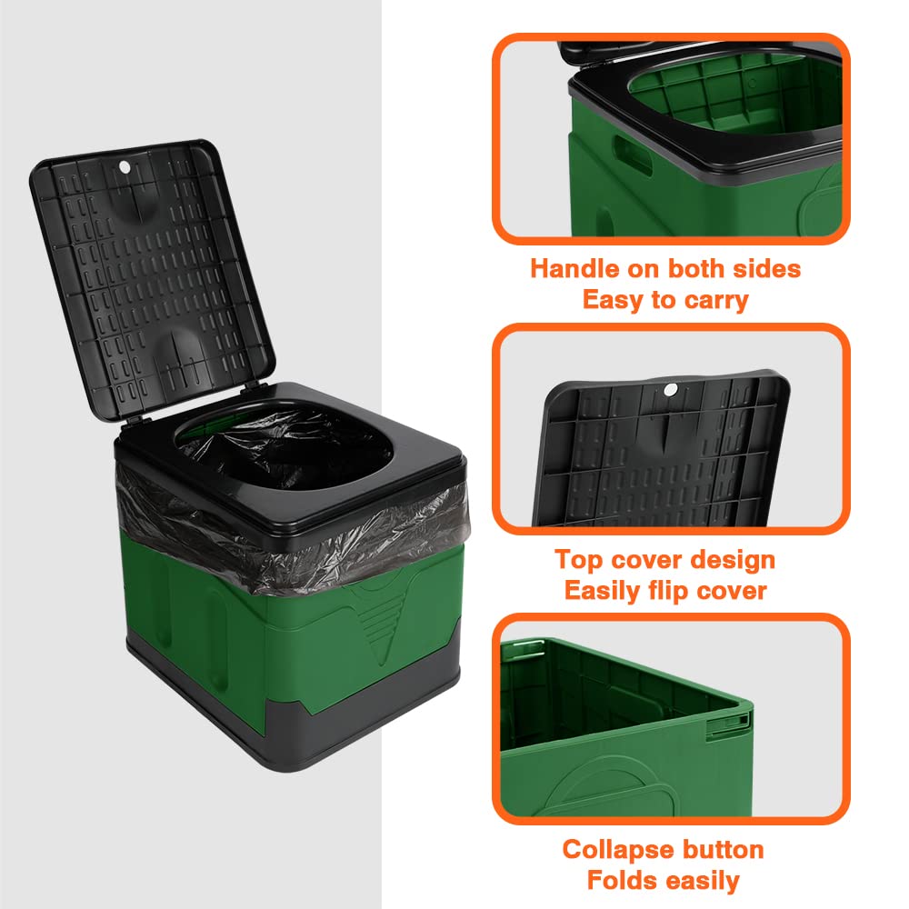 Folding Toilet Camping Toilet with lid Mobile Toilet with lid Split Toilet Outdoor Or Indoor Portable Toilet