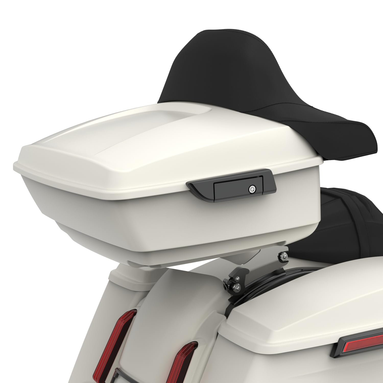 Moto Onfire King Tour Pack, Backrest Pad Fit for Harley Touring, Street Glide, Road King, Road Glide Special, 2009+ (Bonneville Salt Denim)