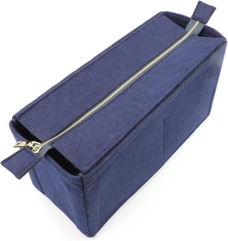 SYUTAM Felt Purse Organizer Insert for Handbags, Tote, Hobo Bag Storage Divider with Removable Metal Zipper Cover - Blue (Small) (B0CLY3ZPQ4) Amazon Price History, Amazon Price Tracker