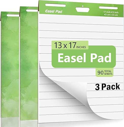 Sticky Easel Pad, Anchor Chart Paper, Our Sticky Easel Pads measure 13 x 17 inches, Featuring Self-stick Chart Paper Designed with Exceptional