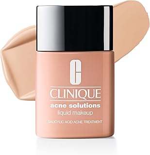 Clinique Acne Solutions Liquid Foundation Makeup With Salicylic Acid For Dry Combination to Oily Skin Types | Medium Coverage, Natural Matte Finish