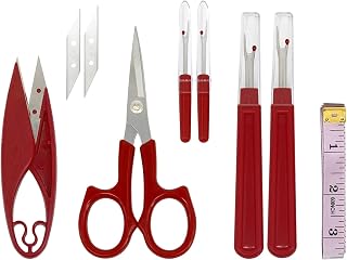 Seam Ripper Tool Sewing Seam Ripper Tool Thread Remover Kit 2 Big and 2 Small Handy Stitch Ripper Sewing Tools 1 Pack Thread Snips,1Pack 5”Scissor, 1 Sewing Tape Measure