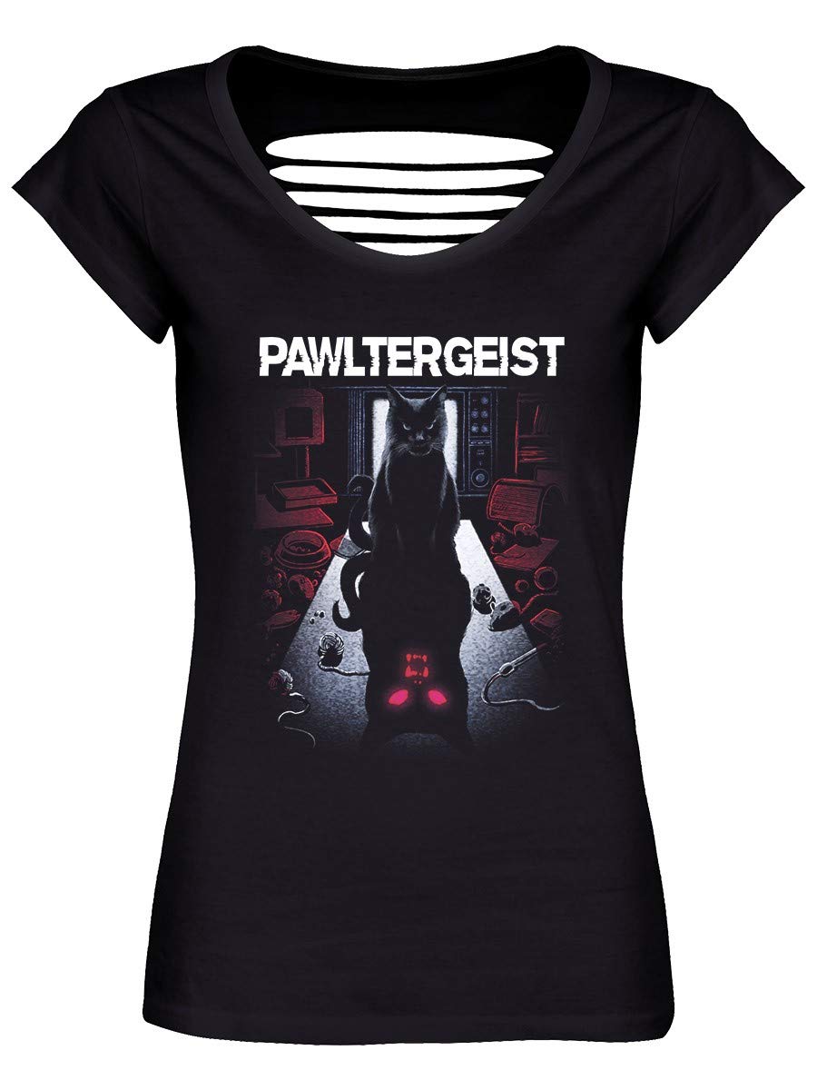 Grindstore Women's Black Pawltergeist Razor Back T-Shirt
