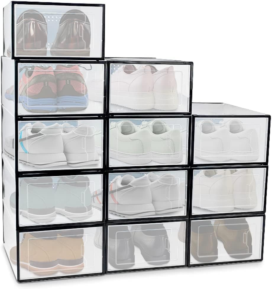 Amazon.com: GOMINIMO - Shoe Box, Clear Shoe Boxes Stackable, Shoe Boxes ...