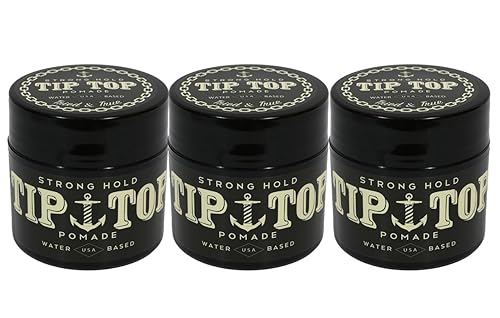 TipTop Strong Hold Water Based Pomade 4.25oz Pack of 3