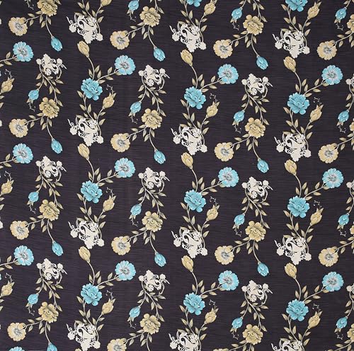 Image of Fitted Bedsheet Queen Size 300 TC Soft Cotton Feel Microfiber All Around Elastic Fitted Double Bedsheet with 2 Frill Pillow Covers | Size (60x78) Black Aqua