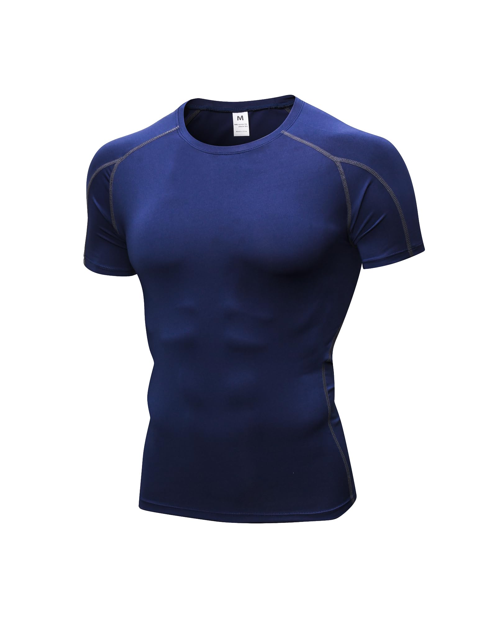 T-shirt de compression extensible à manches courtes pour homme - Séchage rapide
