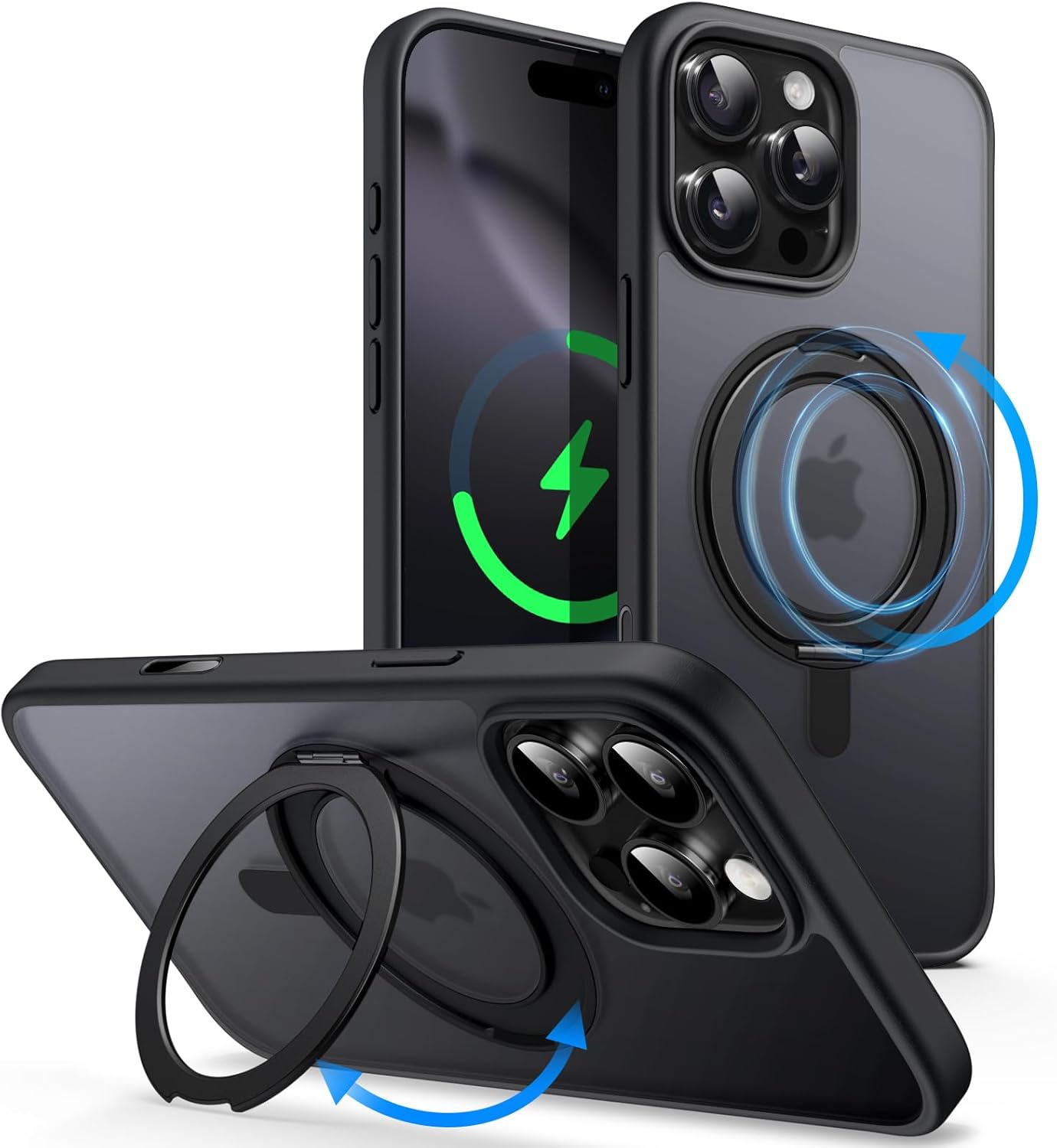 JETech 360° Rotatable Ring Case for iPhone 16 Pro Max