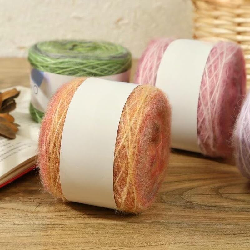 6/12 szt. 100 g jedwabna gradientowa przędza moherowa, puszysta przędza szydełkowa, do ręcznie robionych szalików, swetrów, kardiganów, czapek, koców i rękodzieła DIY