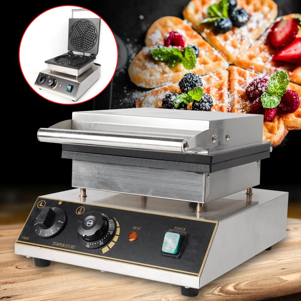 Herzförmiger Waffeleisen 220V 1750W Elektrischer Waffelautomat für knusprige Herz-Waffeln Küchenkleingerät ideal für Frühstück und Familien Einfache Bedienung
