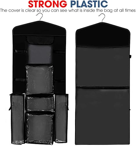 Miniatura 2 de ProPik Organizador de Almacenamiento de Papel de Regalo Colgante de Doble Cara con Múltiples Bolsillos Organiza tu Papel de Regalo, Bolsas