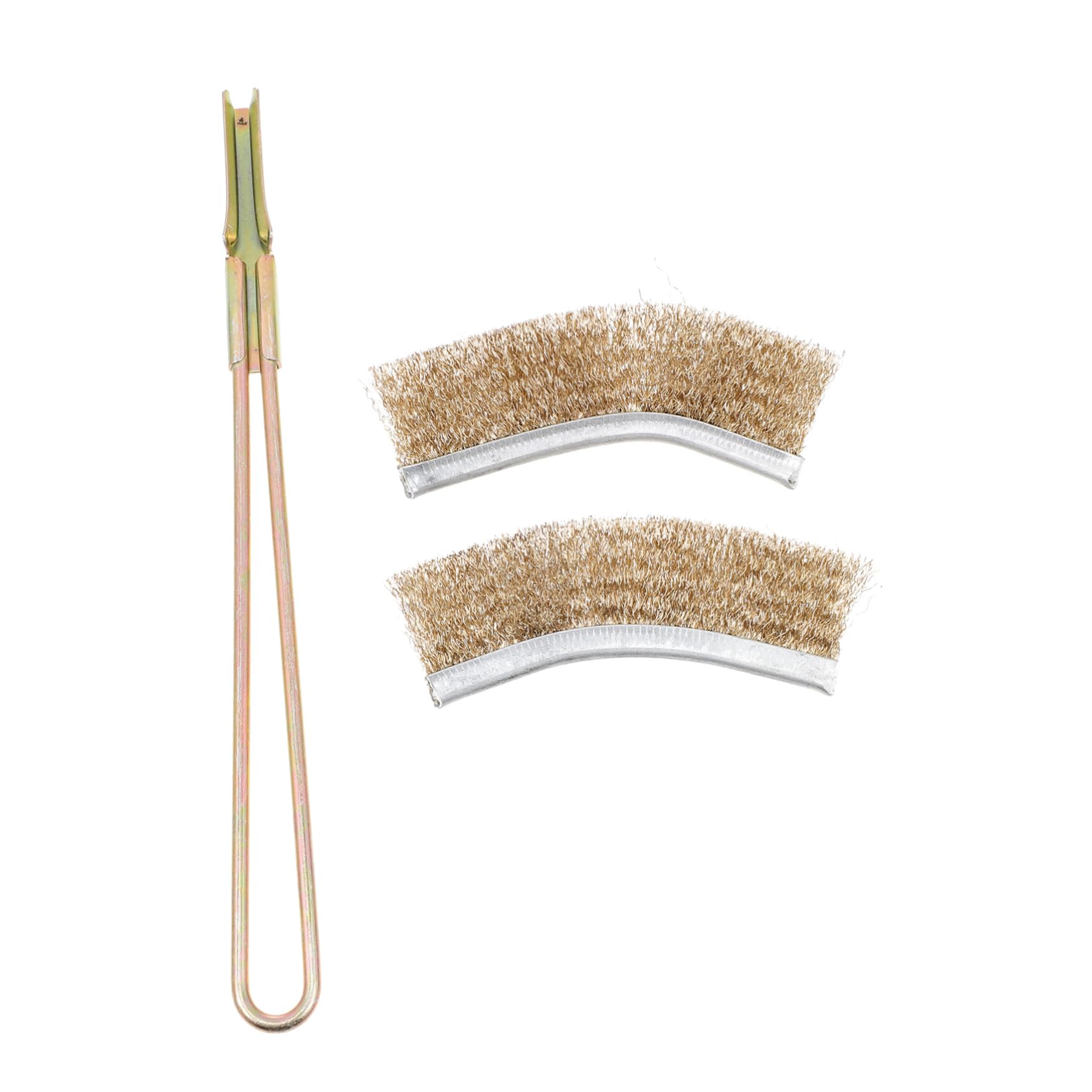 BCOATH 1Set Professional Bird Cage Brush Long Handle Bird Droppings Cleaner with Curved Heads Durable for Cage Maintenance and Stubborn