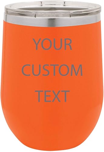 Miniatura 4 de Vaso de vino personalizado de acero inoxidable grabado aislado de 12 onzas (verde azulado)