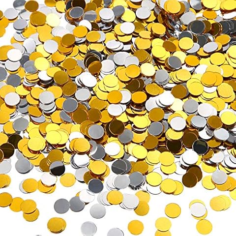 3,5 oz Konfetti Punkte Glitter Konfetti Kreise 1/4 Zoll Metallisch Punkte Konfetti Cover