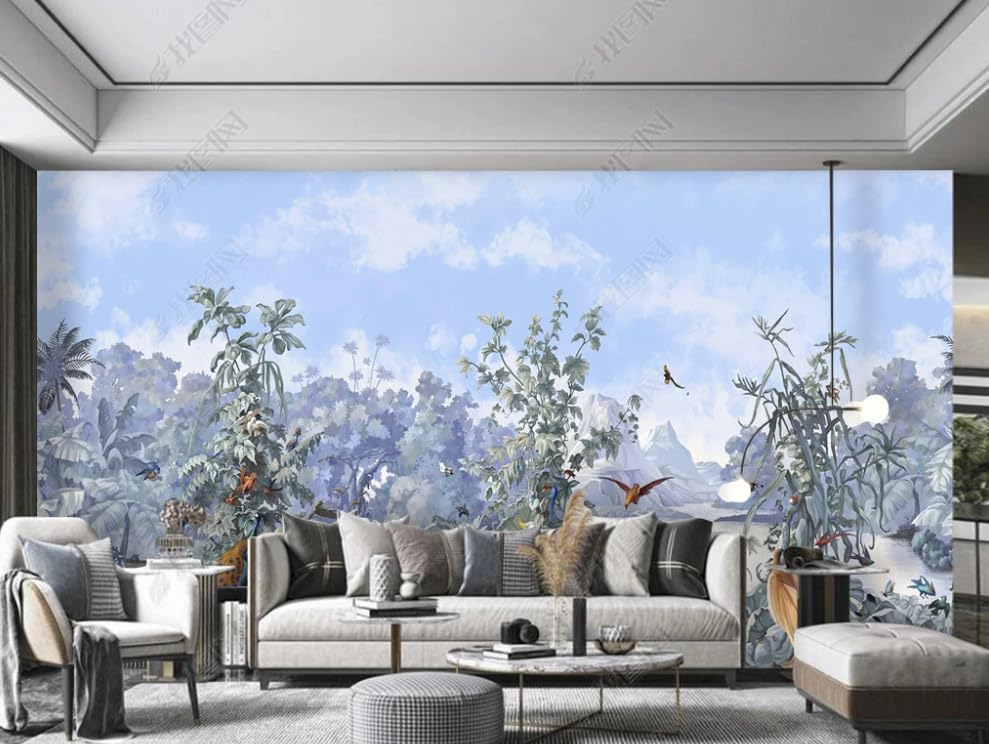 Papier peint intissé forêt tropicale pour masquer les défauts et décorer un grand mur