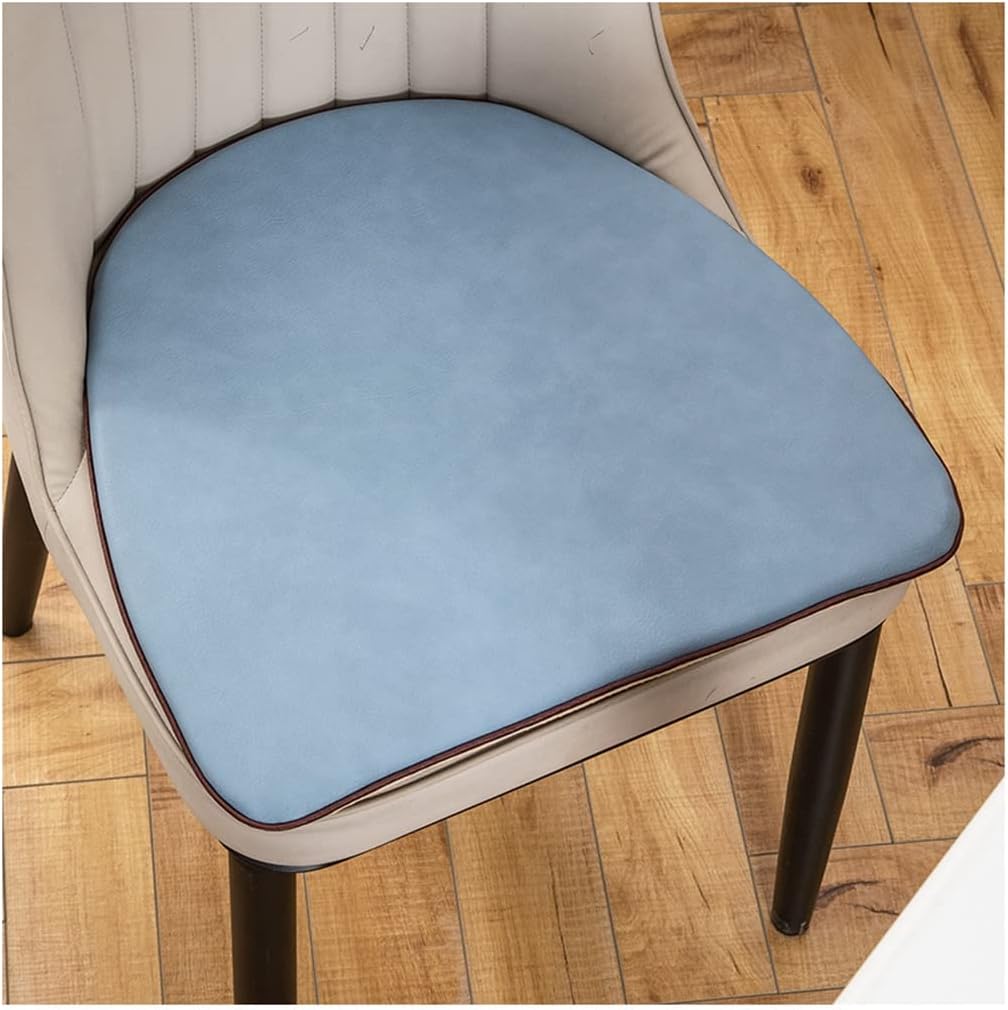 ETULLE PU Leather Dining Chair Cushions, Waterproof U-Shaped Kitchen Chair Cushions, Kitchen Seat Cushions for Dining Chairs, Non-Slip Rubber Backing (Color : Sky Blue, Size : 41cm*44cm)