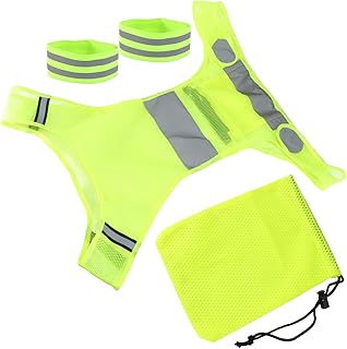 OSALADI 1 Peça Colete De Ciclismo Masculino Regata Atlética Feminina Pano De Visibilidade Ao Ar Livre Para Homens Colete De Corrida Para Homens Amarelo Ajustável Segurança Colete De