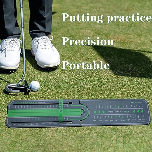 Newest Golf Precision Distance Putting Drill,Golf Putting Alignment Rail, Precision Distance Control & Instant Feedback Essential,Portable Swing Training Aids - Thumbnail 4