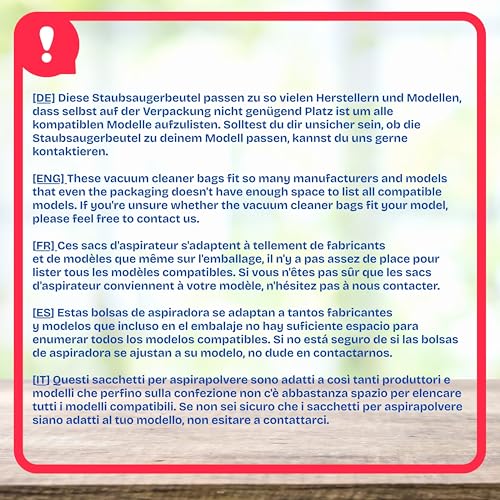 20 Staubsaugerbeutel kompatibel mit AmazonBasics Staubsauger 3l komp., Amazon Basics W11, Swirl Y101, Menalux 4000, VCB43B1-70EU4
