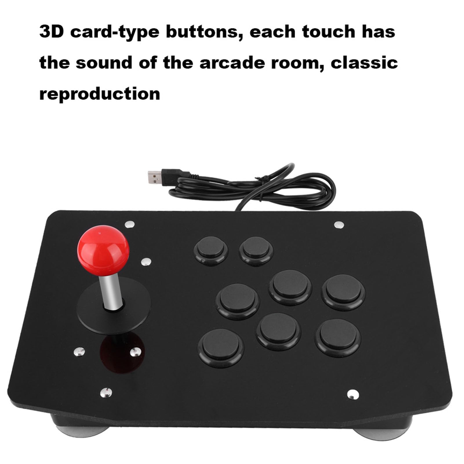 Joystick di Gioco Rocker, Controller di Gioco, Pulsanti di Tipo Scheda 3D, con Scheda Ignifuga, Controller di Gioco a 8 Pulsanti, per PC Fight Stick