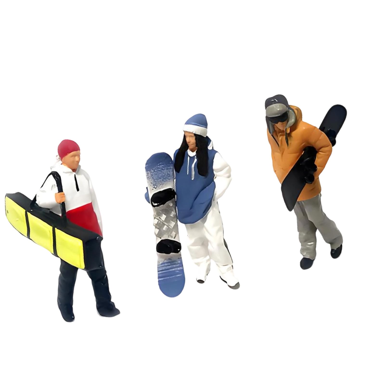 FGDTREE 1: 64 Scale Hand Painted Collectible Figures Realistic Skiing People Figure Model for Miniature Scenes Dioramas Props Miniature People