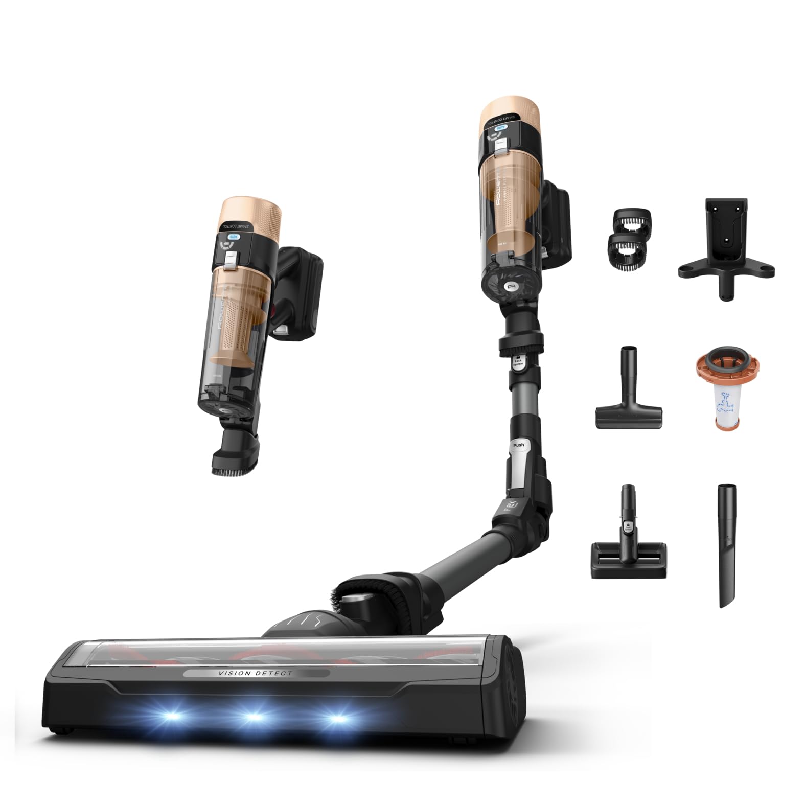 Rowenta X-Force Flex 9.80, Aspirador Escoba Sin Cable, AutonomÃa de 1h20, Limpieza 4 en 1, Ultraligera, Alta filtración, Modelo Cuidado de Animales, RH7L75E0