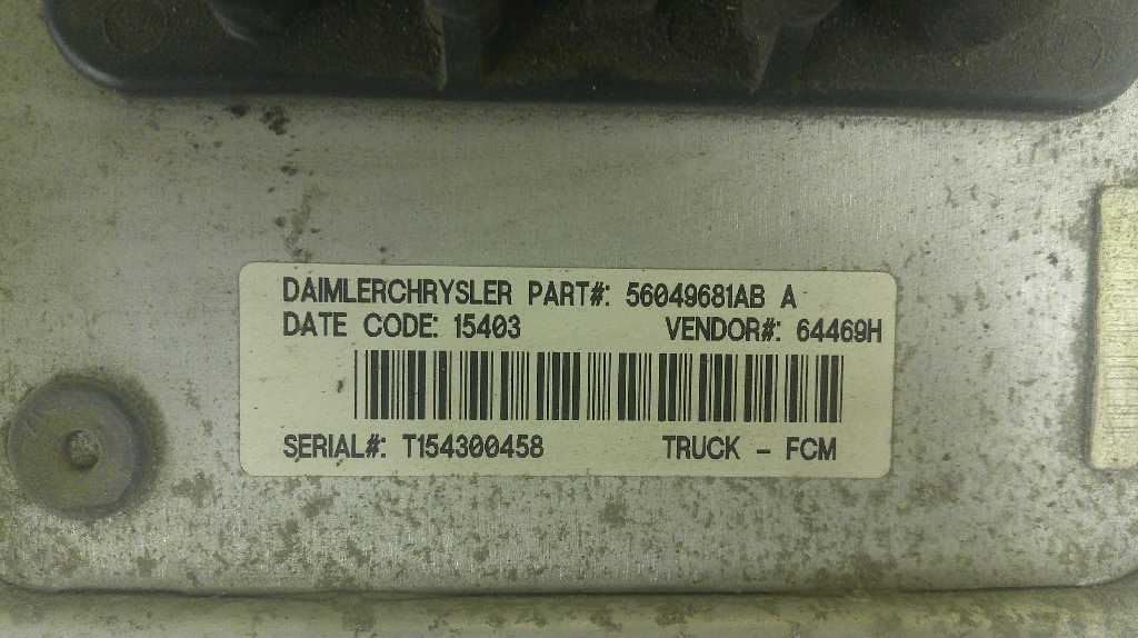 Body Control Module BCM Fits 02-05 Compatible with Dodge 1500 Pickup p56049681AB 56049681AB