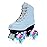 YYW Stylish Women Roller Skates, Cozy Sky Blue Premium Frosted Material Roller Skates, High-top Classic Double Row Indoor Outdoor Roller Skates for Beginner with Flash Wheels (US Women: 10)