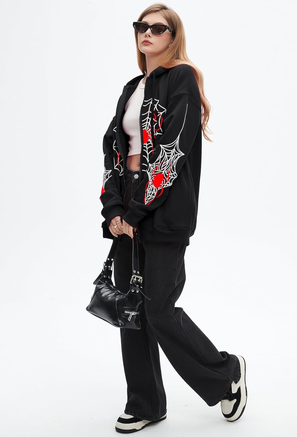 Spider Graphic Hoodies Y2k Zip Up Hoodie Men Women Oversized Sweatshirts Y2k Jacket Streetwear Vintage Tops - Image 2