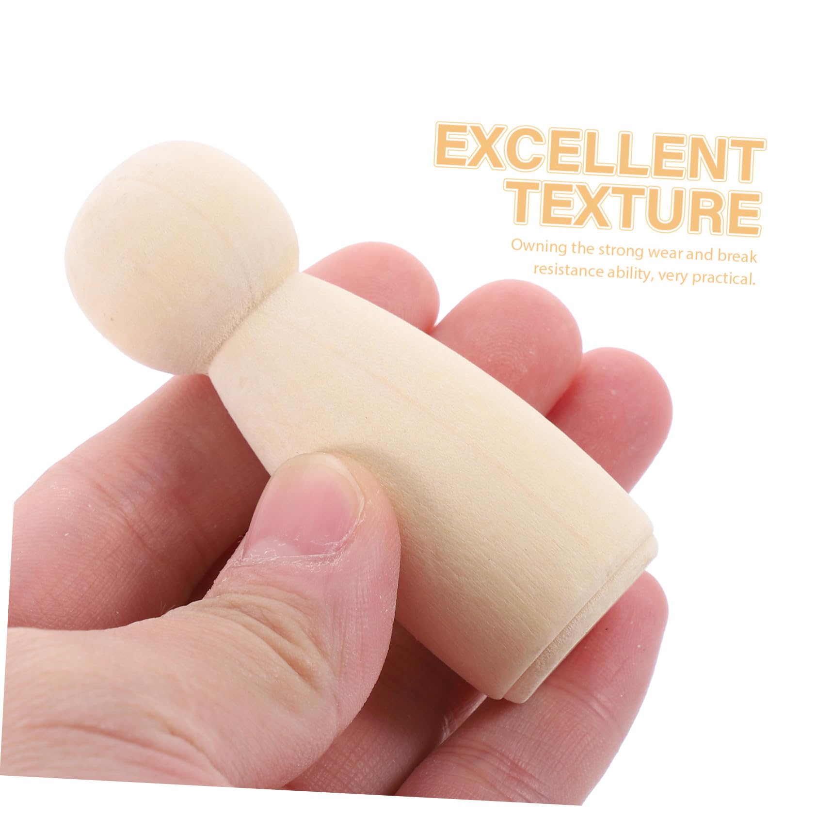 Beaupretty 50pcs Poupées en Bois à Peindre Personnages Non Finition pour Décoration DIY Art Créatif