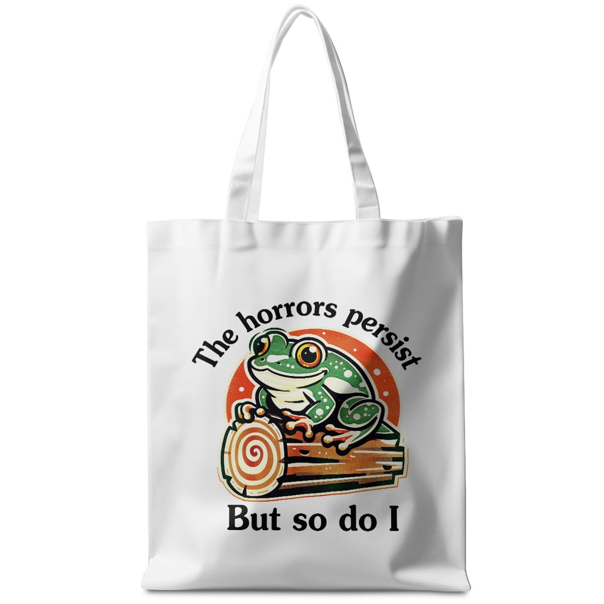 CSHVJ Funny Raccoon Tote Bag Cute Frogs Western Stuff Raccoon Frog Gifts for Women Friend Reusable Grocery Bags for Camping