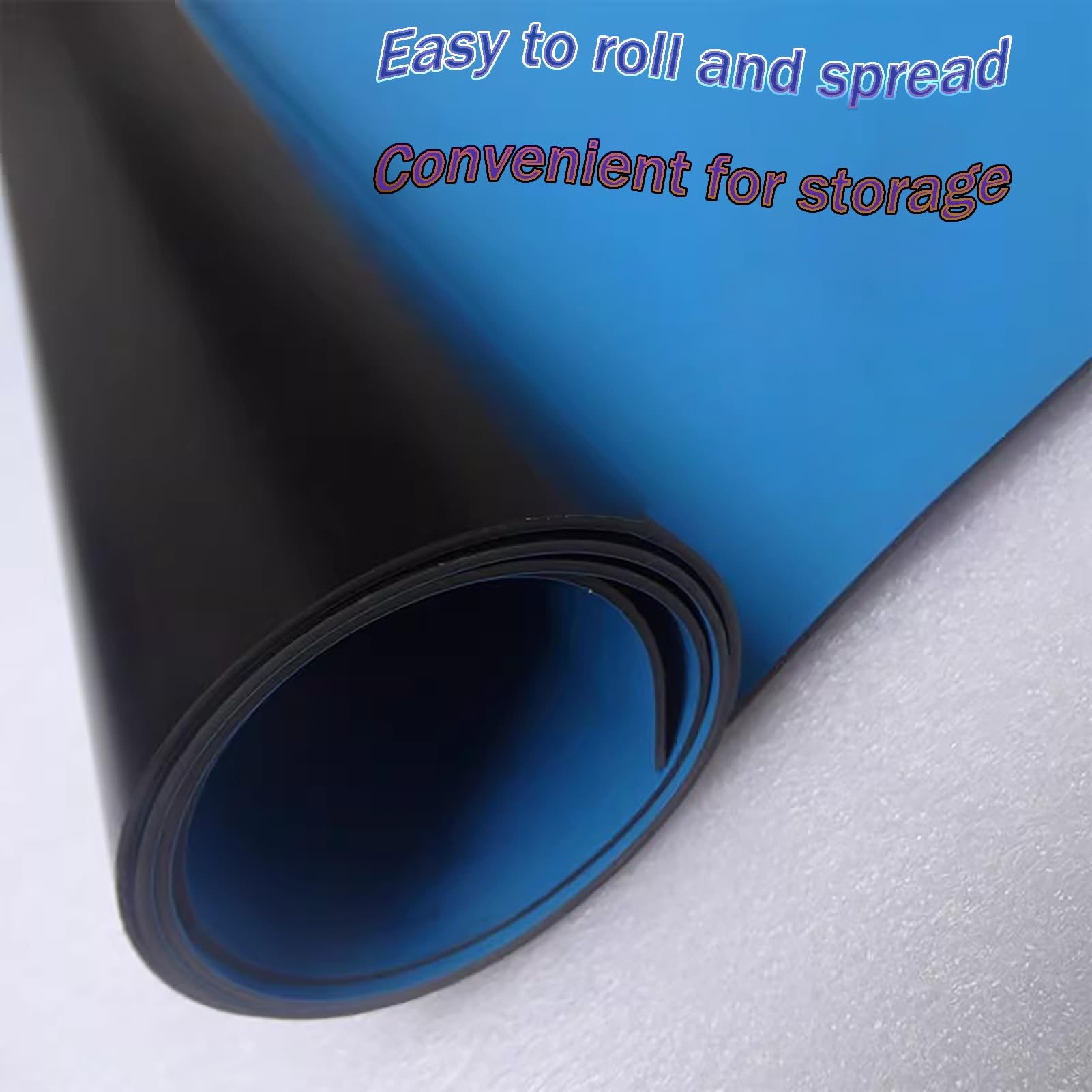 Alfombrilla for banco de trabajo antiestática azul de 2mm/3mm de espesor, resistente al desgarro, resistente al desgaste, utilizada for laboratorios, bancos de reparación(3mm,0.6x1meter/1.97x3.28ft)