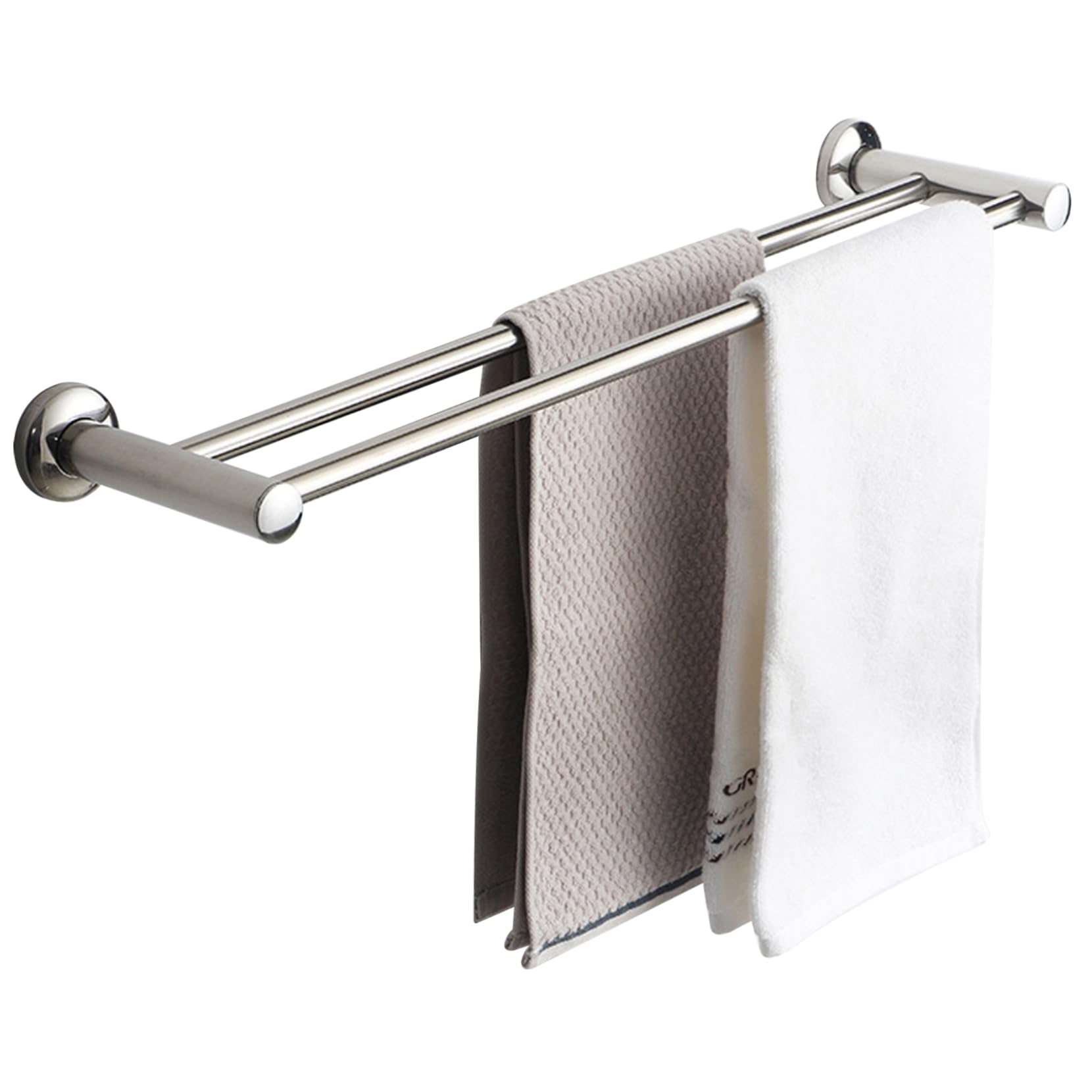 20 Inch Bathroom Towel Rack – 2-Tier Wall Mount, Polished Chrome, Stainless Steel
