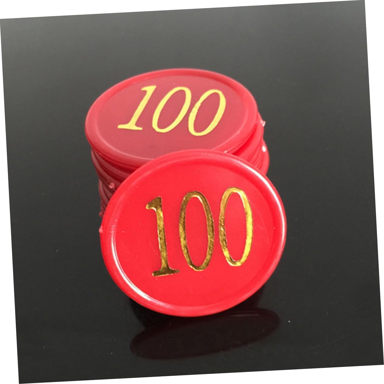 80Pcs Plastic Bingo Counting Chips Set Round Game Tokens Gold Foil Numbers for Home Shop and Bar Use Fun Counting Pieces for Family and Group Games