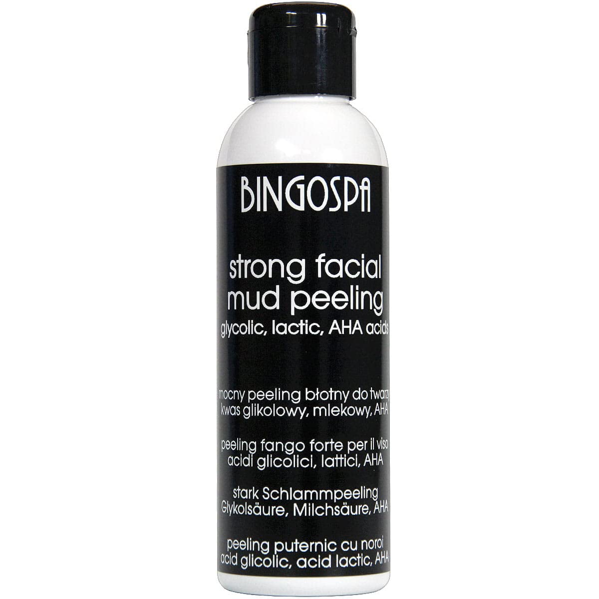 Fuerte exfoliación facial con ácido glicólico, ácido láctico, ácido de fruta AHA 120 ml BINGOSPA