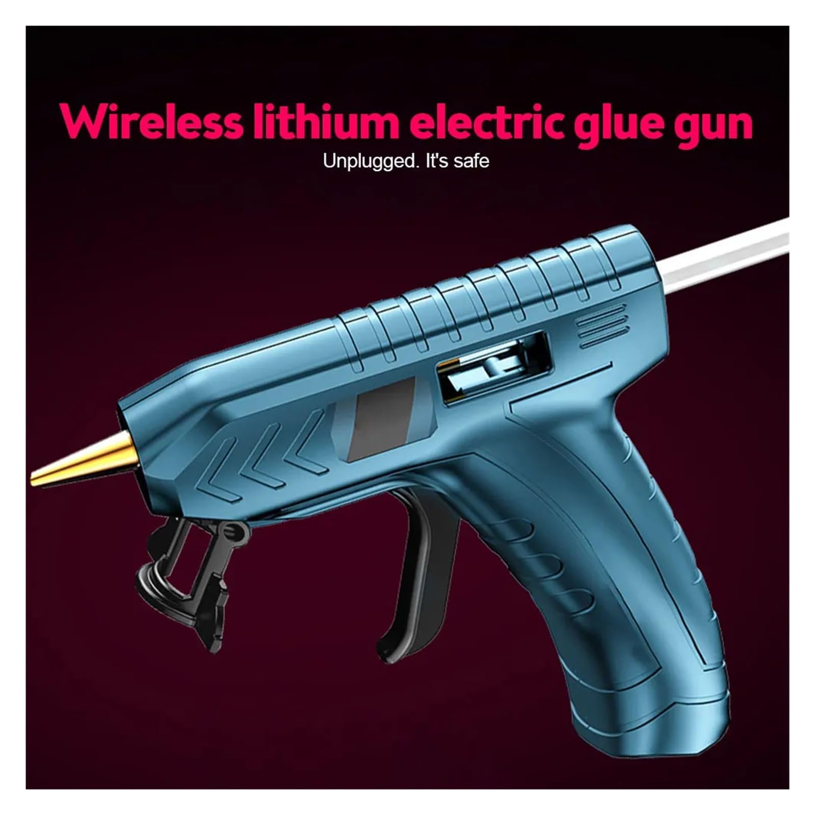 Set Di Pistole For Colla A Caldo Elettriche Al Litio USB Con Stick Da 50 Pezzi 0.7 * 150mm Pistola Elettrica For Adesivo Hot Melt 3. V Riscaldamento Rapido(Large battery)