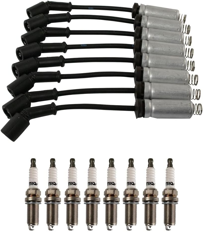 TRQ Ignition Kit Spark Plug & Wire Set Compatible with