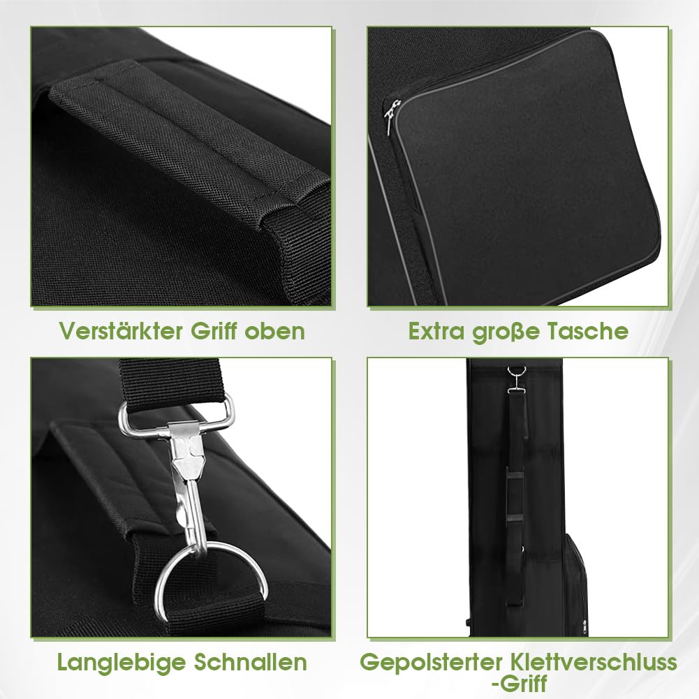 Sac de voyage de golf à roulettes, sac de golf de voyage pour compagnies aériennes, tissu Oxford 600D résistant à l'usure, sac de voyage de golf avec barre de support réglable