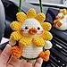 Crocheted Cute Swing Duck Rearview Mirror Hanging Ornament, Hanging Pendant of Car Decor, Lucky Interior Decor Accessories (Handmade crochet)