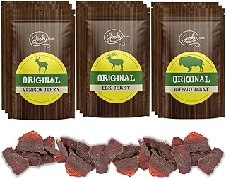 Venison, Elk, and Buffalo Jerky 9 Bag Exotic Jerky Sampler Pack