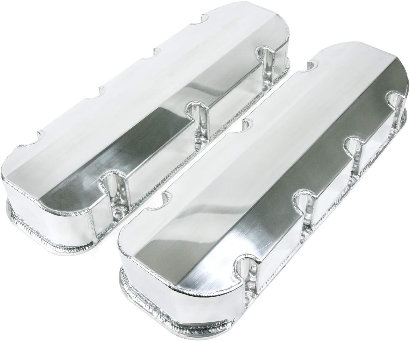 JM8092-3P Polished Tall Fabricated Valve Cover (Short Bolt)