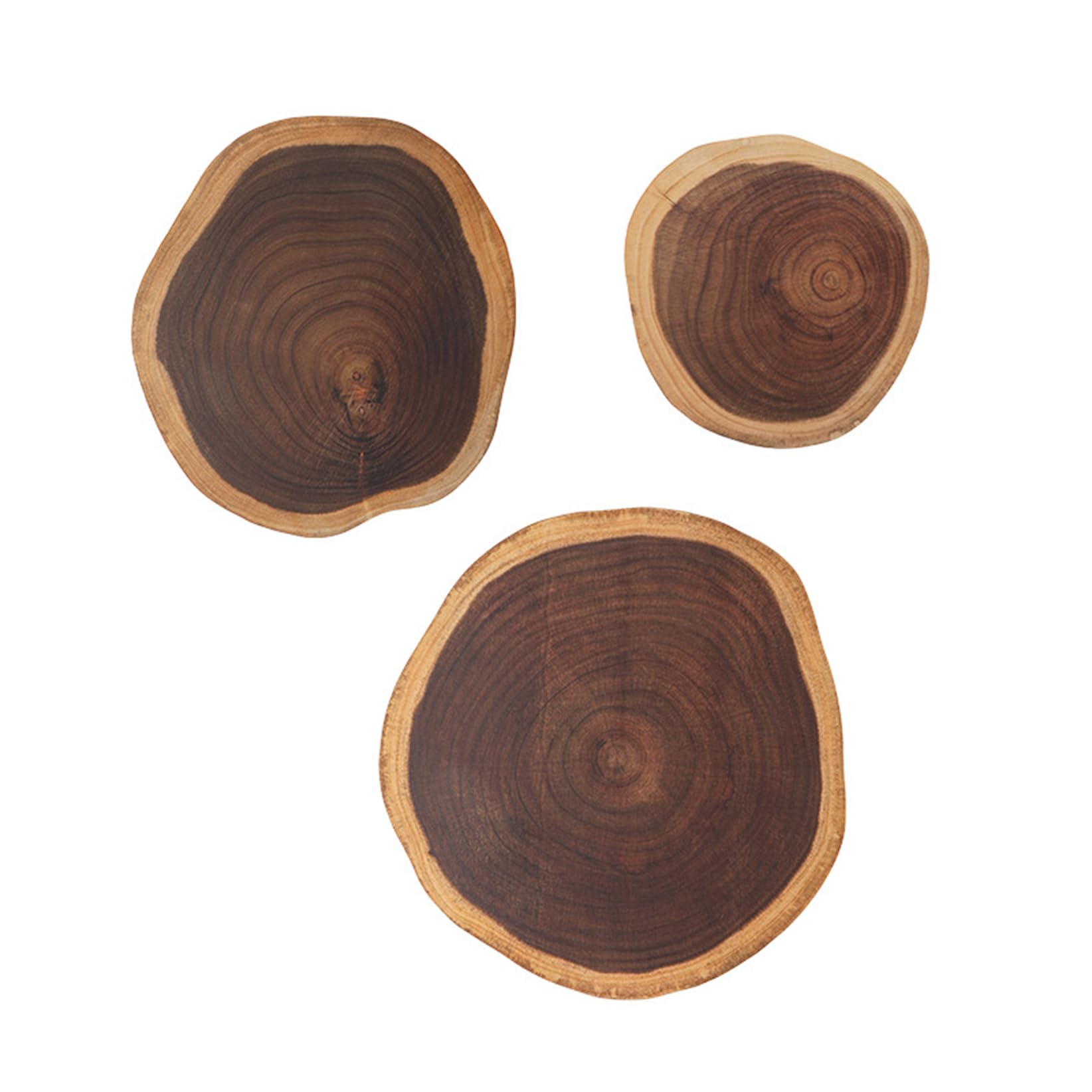 Tagliere Rotondo Rustico Fatto a Mano, Squisito Tagliere per Formaggi in Legno di Acacia Senza giunzioni, Tagliere Rotondo Reversibile per salumi con scanalatura per Il s,Brown-M