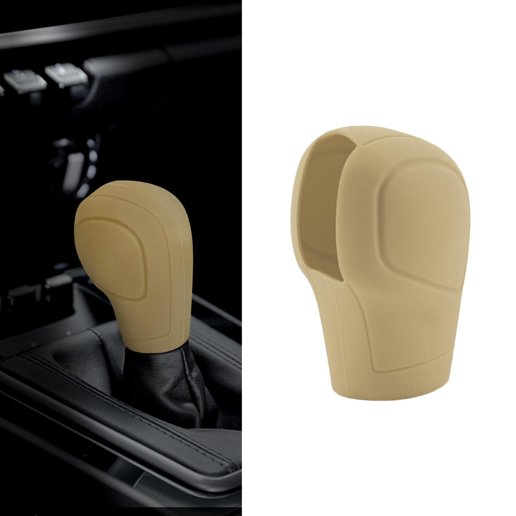 Car Gear Shift Knob Cover, Gear Shift Knob Cover Car Protect Accessories, Car Shift Protector Cover Protector, Silicone Automatic Gear Shift Knob Cover Universal for Most Cars