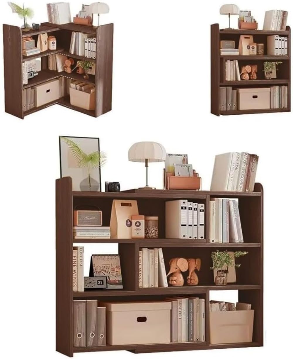 Amazon｜Buccvut 本棚 幅広調節可能 幅（60～110）×奥行24×高さ90㎝ 大