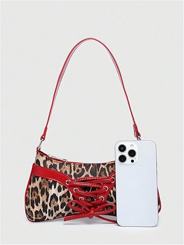 Miniatura 6 de Verdusa Y2K - Bolso de hombro vintage para mujer, diseño de coqueta, de piel sintética, estilo kawaii