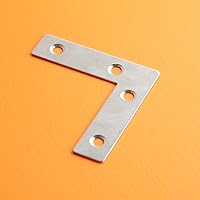 Vista 6 de Soporte de Esquina en Forma de L de Acero Inoxidable para Madera, Soporte de Unión para Estantes, Muebles y Gabinetes 10Pack (60x60mm)