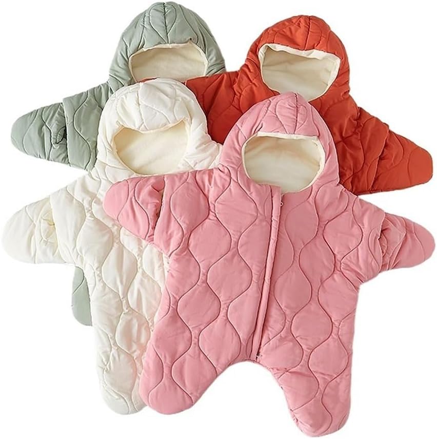 Baby Starfish Onesie, Thick Fleece Wearable Starfish Onesie for Baby Sleeping Bag Boy Girl Winter