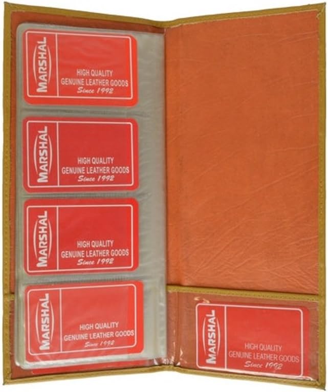 MARSHAL Genuine Leather 160 Cards Business Credit Card Holder Book Case Keeper Organizer